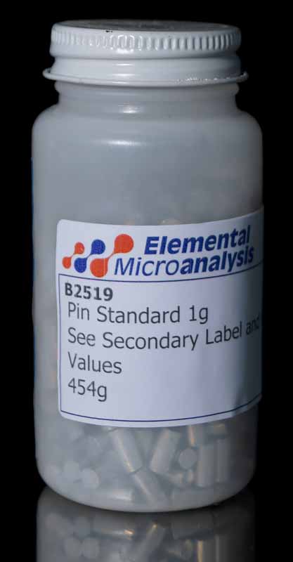 High Carbon Steel Pin Standard 1GM Approximate values 0.928%C 0.0020%S 928ppmC 20ppmS See certificate 419J for actual values. 454gm