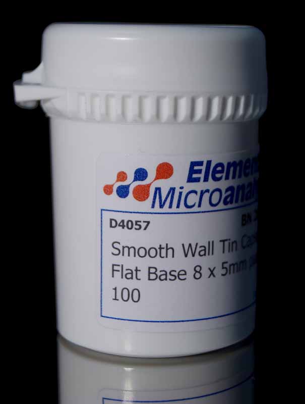 Smooth Wall Tin Capsules Flat Base 8 x 5mm pack of 100