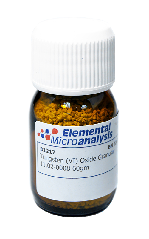 Tungsten (VI) Oxide Granular 11.020008 60g Elemental Microanalysis