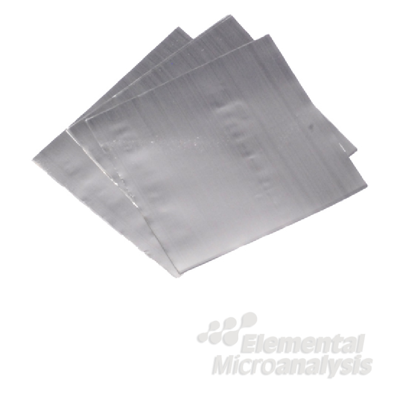 Tin Foil Squares Standard Weight 50 x 50mm pack of 100 - Elemental  Microanalysis