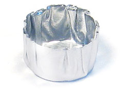 Aluminium Weighing Pans Pressed 5.5 x 8mm pack of 100