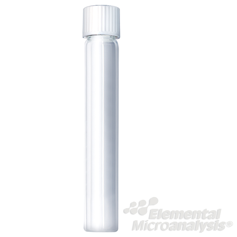 Labco Exetainer® 12ml Soda Glass Vial Flat bottom 101x15.5mm Evacuated unlabelled Seal + White Cap. Pack of 1000
