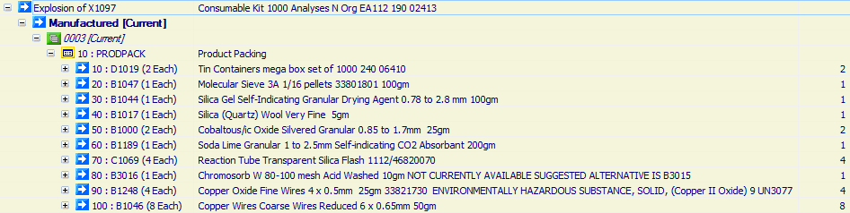 Consumable Kit 1000 Analyses N Org EA112 190 02413