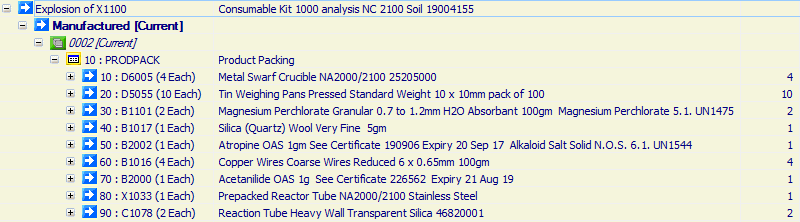 Consumable Kit 1000 analysis NC 2100 Soil 19004155

Magnesium Perchlorate 5.1. UN1475
Alkaloid Salt Solid N.O.S.6.1. UN1544