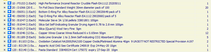 Package A for solid sample Flash 2000 190 04220