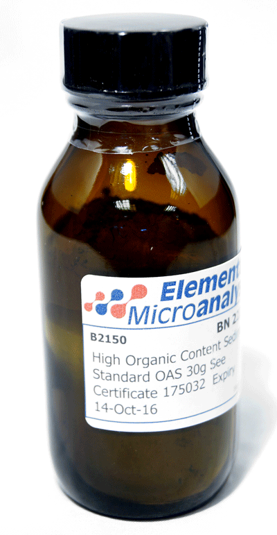 DISCONTINUED           PLEASE SEE PART B2230

High Organic Content Sediment Standard