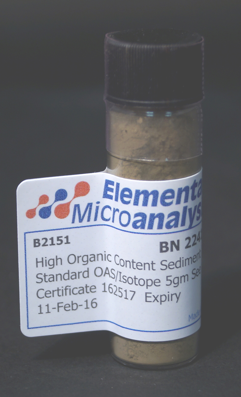 High-Organic-Content-Sediment-IRMS-Standard-OASIsotope-5gm-See-Certificate-295716--Expiry-1-June-2025