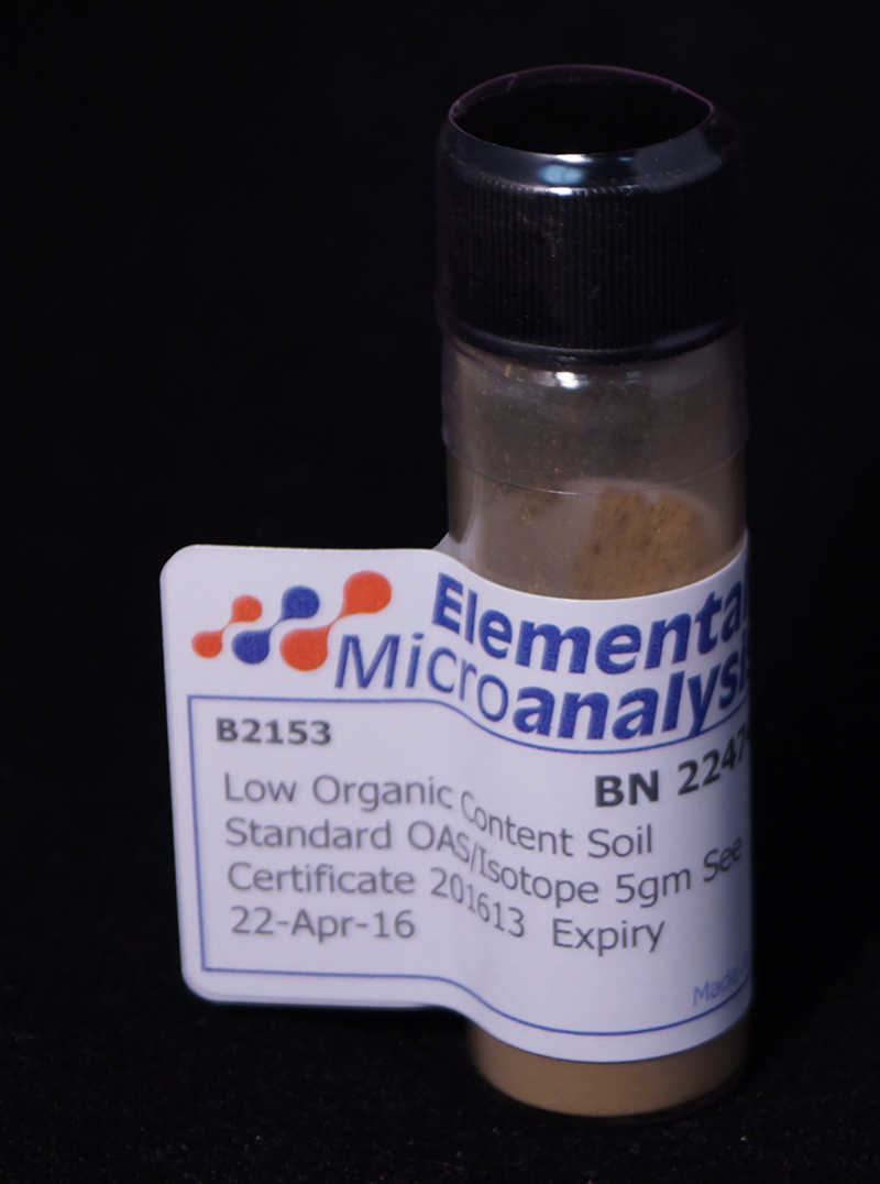 Low-Organic-Content-Soil-IRMS-Standard-OASIsotope-5gm-See-Certificate-324704--Expiry-05-Mar-25