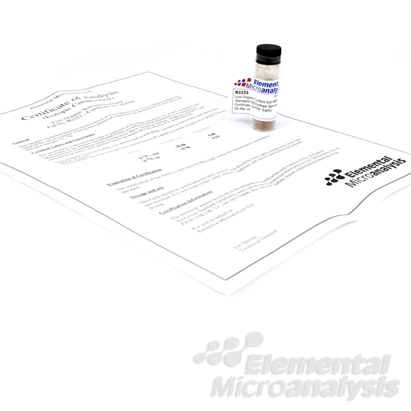 Low-Organic-Content-Soil-IRMS-Standard-OASIsotope-5g-See-Certificate-324704--Expiry-05-Mar-25