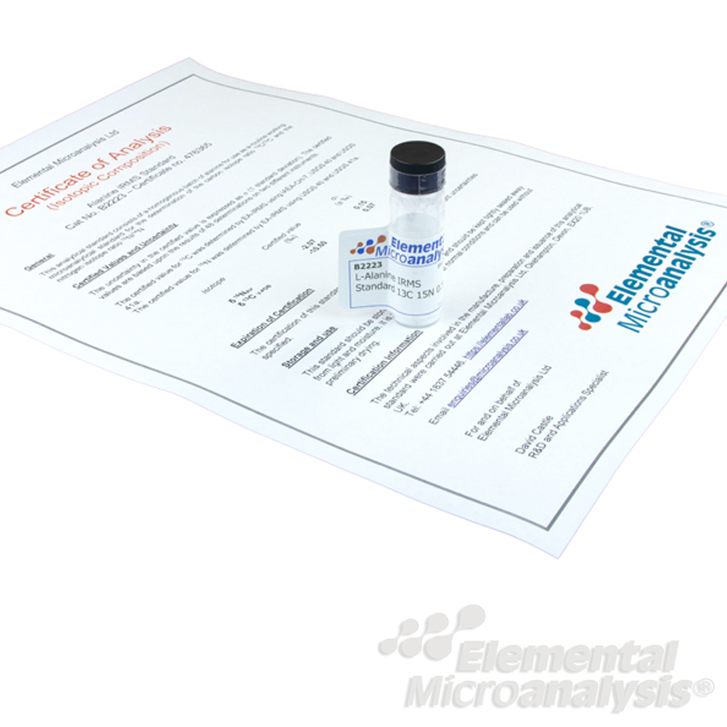 L-Alanine-IRMS-Standard-13C-15N-0.5g--Certificate-476365