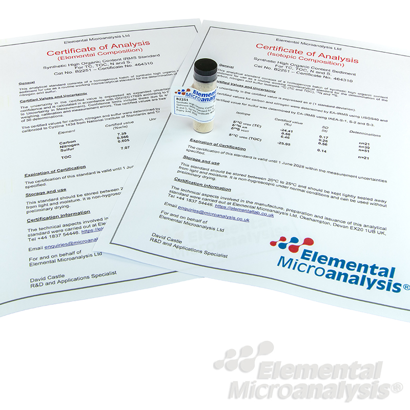 Synthetic-High-Organic-Content-Sediment-IRMS-Standard-for-TC-TOC-N-and-S-5g-See-Certificate-464310-Expiry-June-2028