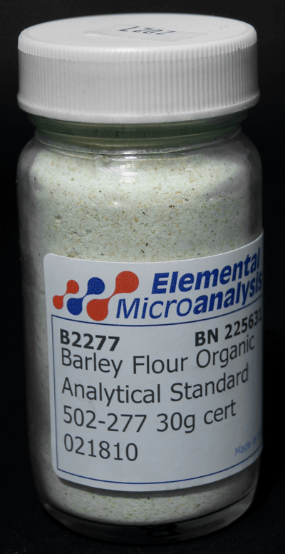 TEMPORARILY UNAVAILABLE

Barley Flour Organic Analytical Standard 502-277 See certificate 021810 30g