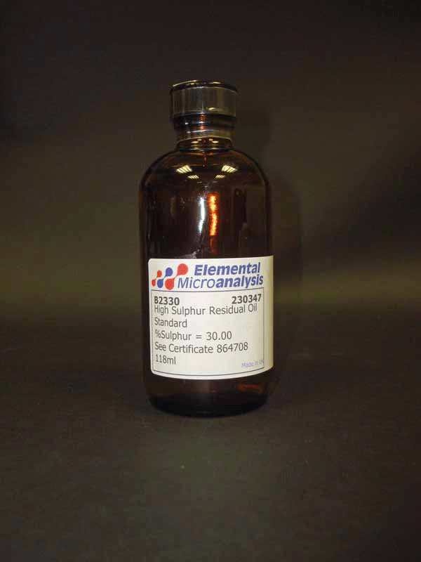 High Sulphur Residual Oil Sulphur Range 30% 502-071 100ml Cert 864220

DISCONTINUED
