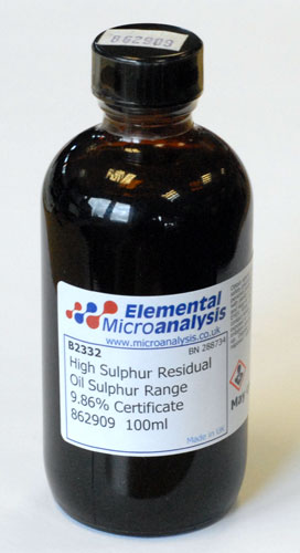 High Sulphur Residual Oil Sulphur Range 9.64% Certificate 862220  100ml

DISCONTINUED

Petroleum Distillates N.O.S 3 UN1268