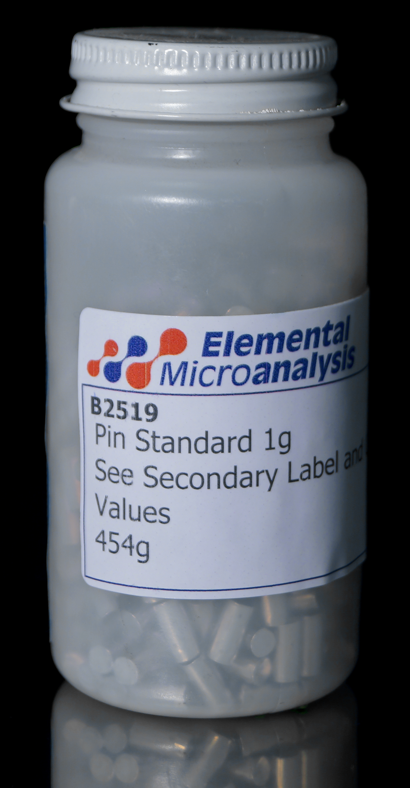 Pin Standard 1GM Approximate values 0.928%C 0.0020%S 928ppmC 20ppmS See certificate 419J for actual values. 454gm
