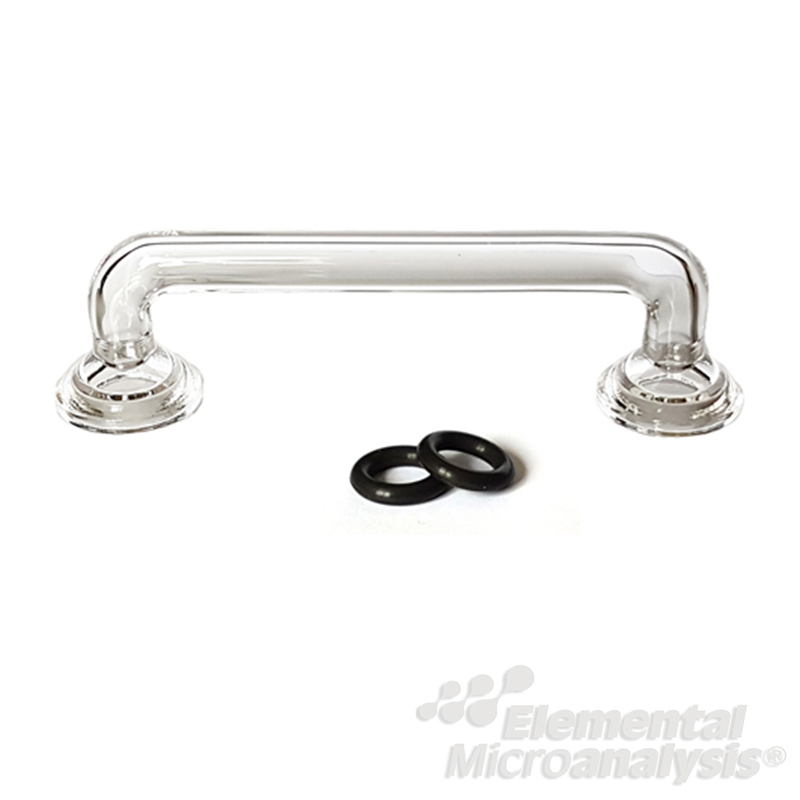 Connecting tube transparent silica 65mm (Includes O-rings) 11.00-1331/4