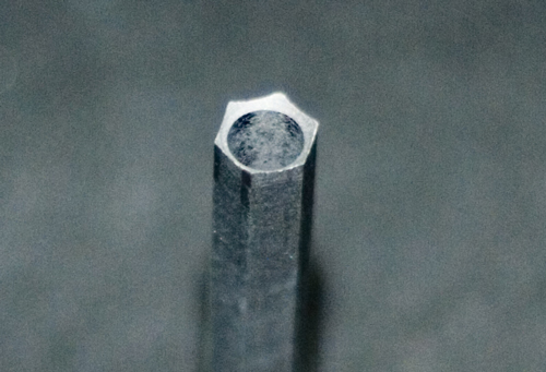 Hexagonal graphite crucible for TC/EA  for use in 7mm ID glassy carbon tubes