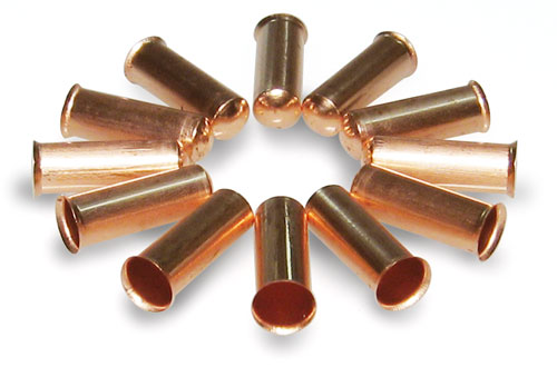 Copper Capsules Part Round Base  6 X 18mm pack of 100