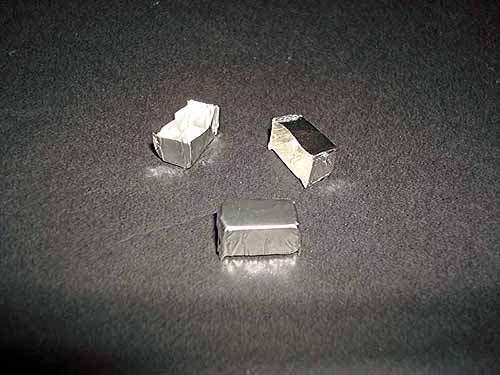 Silver Weighing Boats 12 x 6 x 6mm pack of 100