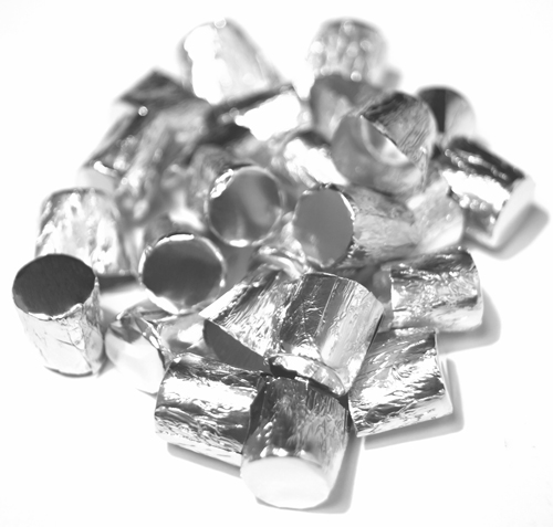 Tin Weighing Pans/Capsules Pressed Standard Weight 10 x 10mm pack of 50 (C10-043)