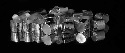 Tin Weighing Pans Pressed Ultra-Light Weight 6.5 x 8mm pack of 100