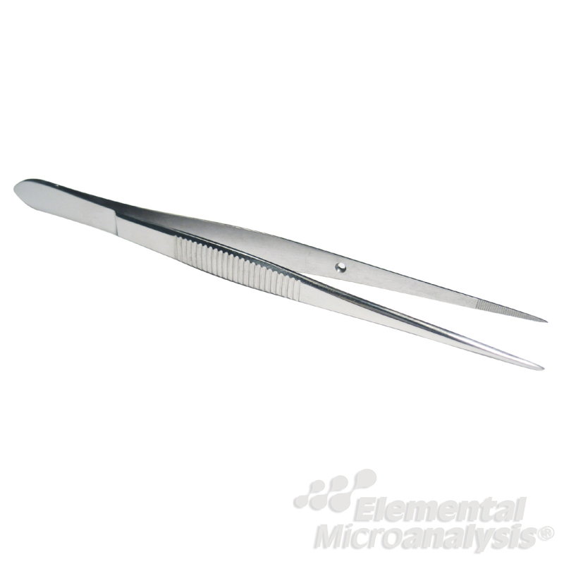 Forceps Stainless Steel Straight Points - overall length 130mm