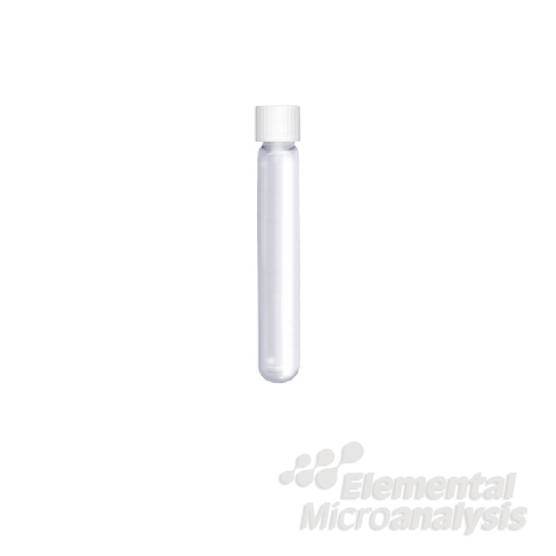 Labco Exetainer® 12ml Borosilicate Vials, Round Bottom (Wide Thread), Non-Evacuated, No Label, White Cap. Pack of 100