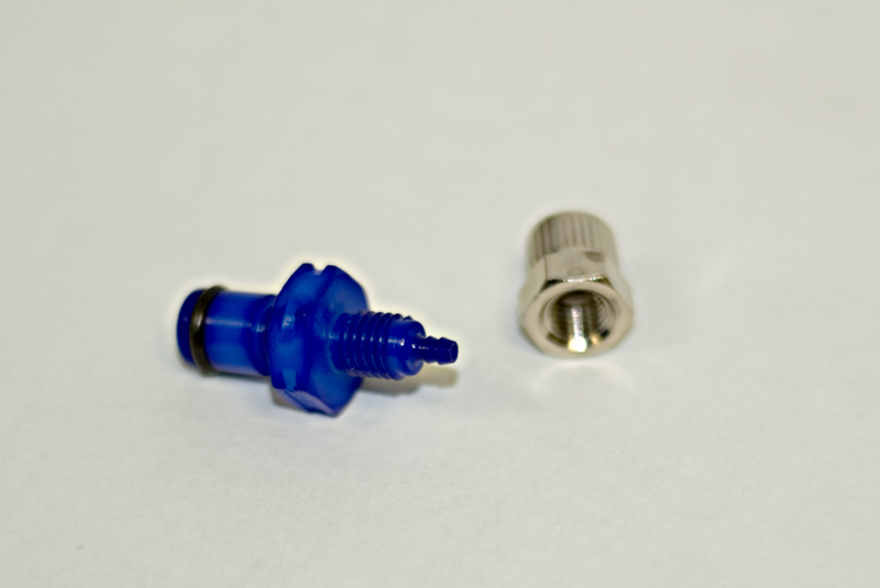 Quick connector male, blue (oxygen) PMECH0155