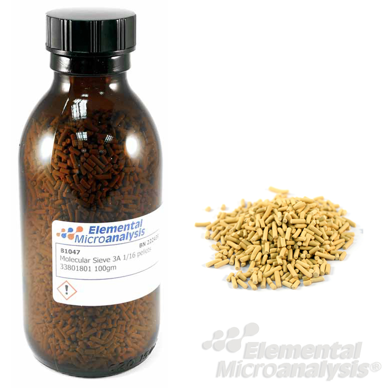 Molecular Sieve 3A 1/16 pellets 33801801 100 g