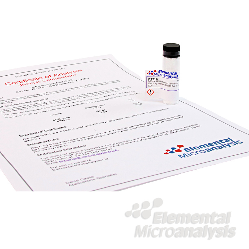 Caffeine-IRMS-standard-for-13C-15N--0.5g-See-Cert-422963-Exp-25-May-2028