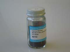 Cast Iron Powder Standard Approximate values 3.41%C 0.074%S 34100ppmC 740ppmS See certificate 823N for actual values. 150gm