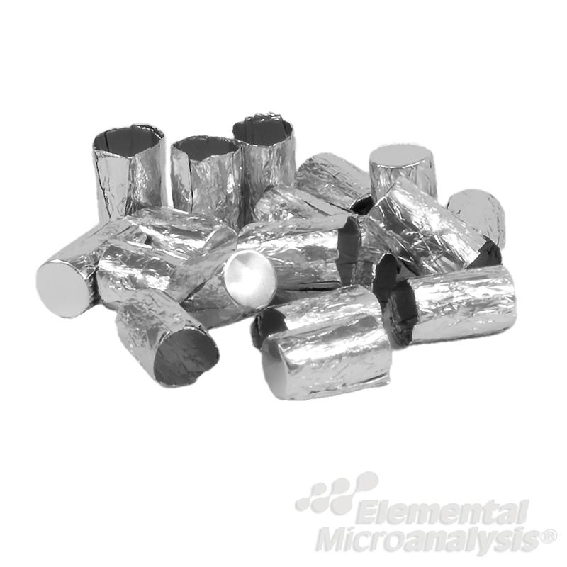 Tin Capsules Ultra-Clean Pressed Ultra-Light Weight 8 x 5mm pack of 100