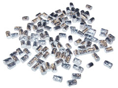 Silver Capsules Pressed 6 x 4mm pack of 100