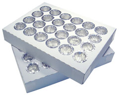 Evaporating Foil Cups Tin Capacity 5ml 28 x 24mm diameter pack of 48