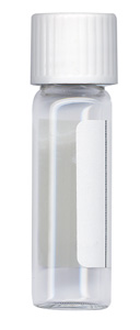 Labco Exetainer 5.9ml Soda Glass Vial Flat bottom 55x15.5mm Non-Evacuated labelled Seal + White Cap. Pack of 1000