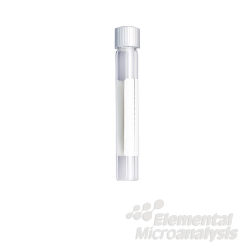 Labco-Exetainer-12ml-Soda-Glass-Vial-Flat-bottom-101x15.5mm-Non-Evacuated-labelled-Seal-+-White-Cap.-Pack-of-1000