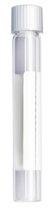 Labco Exetainer 12ml Soda Glass Vial Flat bottom 101x15.5mm Non-Evacuated labelled Seal + White Cap. Pack of 1000