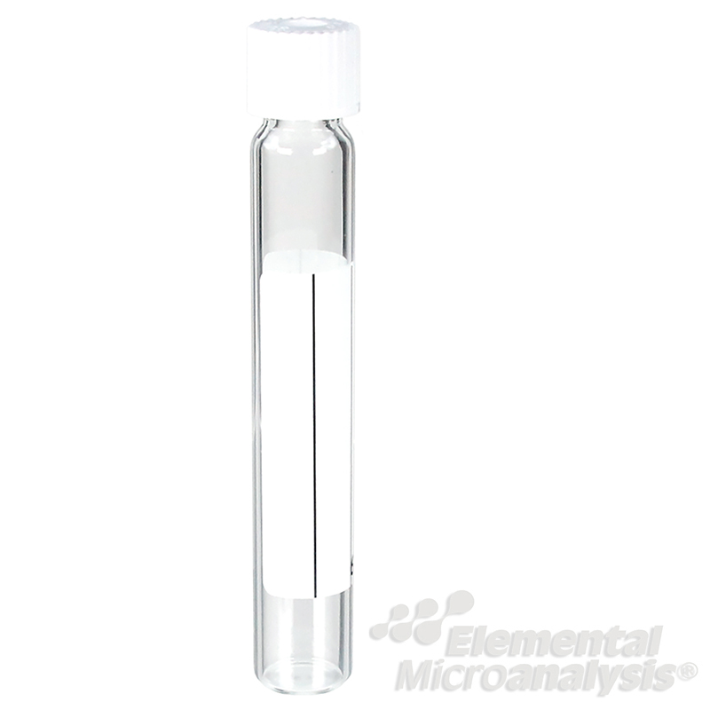 Labco-Exetainer-12ml-Soda-Glass-Vial-Flat-bottom-101x15.5mm-Evacuated-labelled-Seal-+-White-Cap.-Pack-of-1000