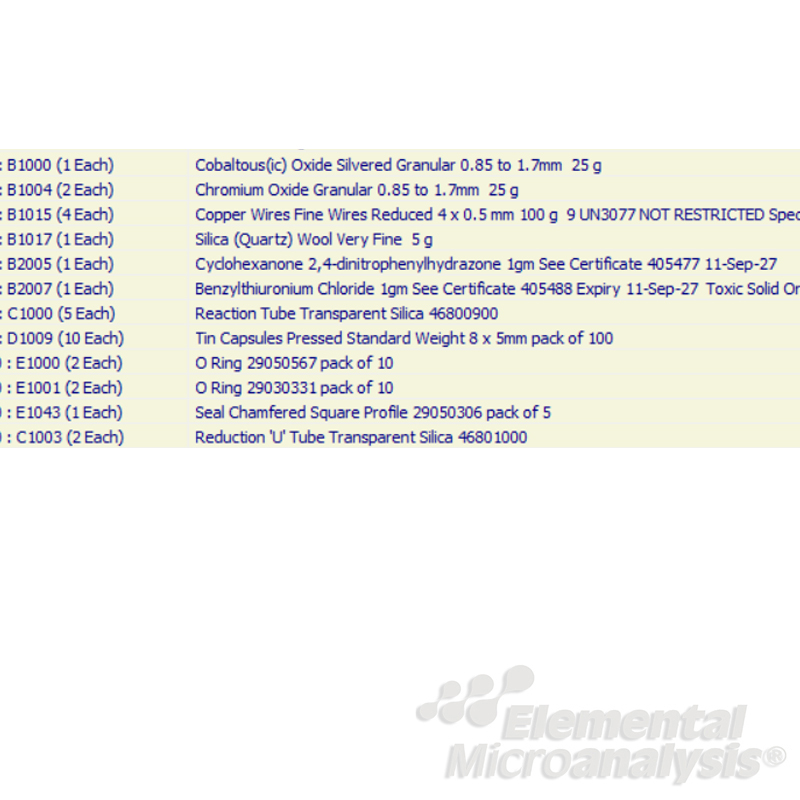 Consumables-Kit-1000-Analyses-1106-CHN-

Lead-Compounds-Soluble-N.O.S.-6.1.-UN2291
Toxic-Solid-Organic-N.O.S.-6.1.-UN2811