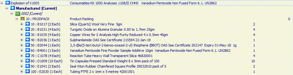 Consumables Kit 1000 Analyses 1108/II CHNS 

Vanadium Pentoxide Non Fused Form 6.1. UN2862