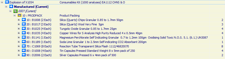 Consumables Kit (1000 analyses) EA1112 CHNS & O 

Oxidising Solid N.O.S.
5.1. UN1479