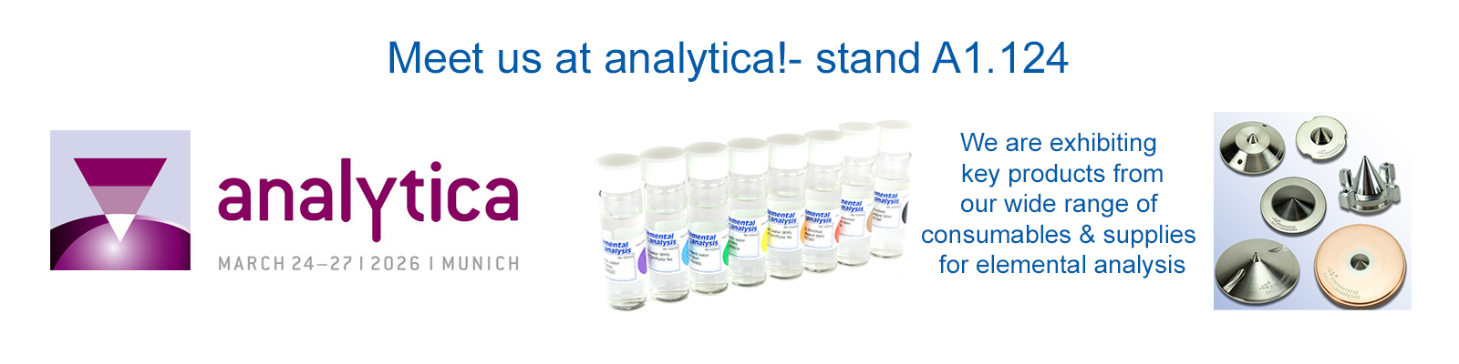 analytica 2026 we are exhibiting Stand A1.124