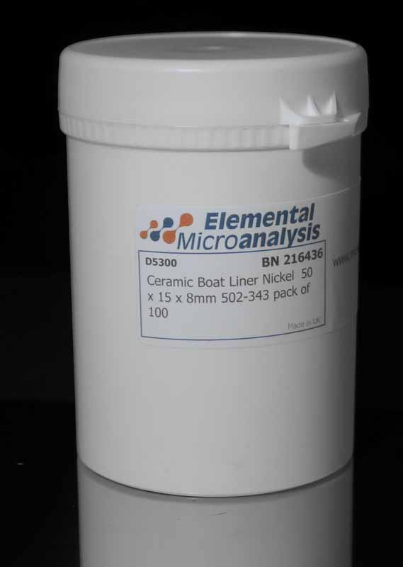 Ceramic Boat Liner Nickel  50 x 15 x 8mm 502-343 pack of 100