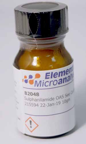 Sulphanilamide OAS See Certificate 417534 Expiry 15-Mar-28 10gm